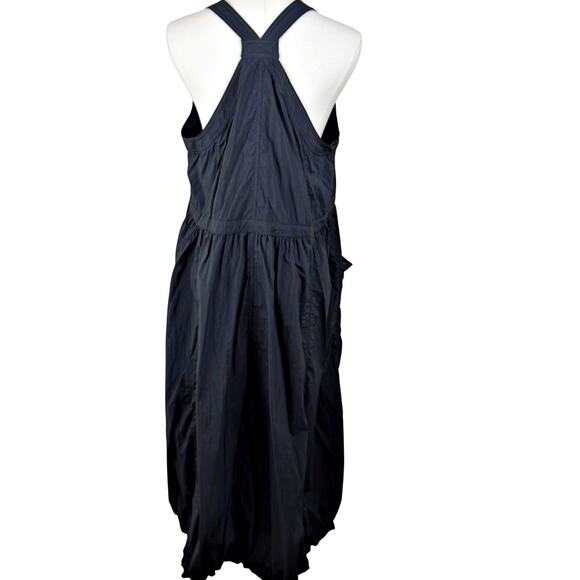 Daily Practice Sz MP Free Fall Black Parachute Drawstring Midi Dress Anthro - Picture 4 of 12